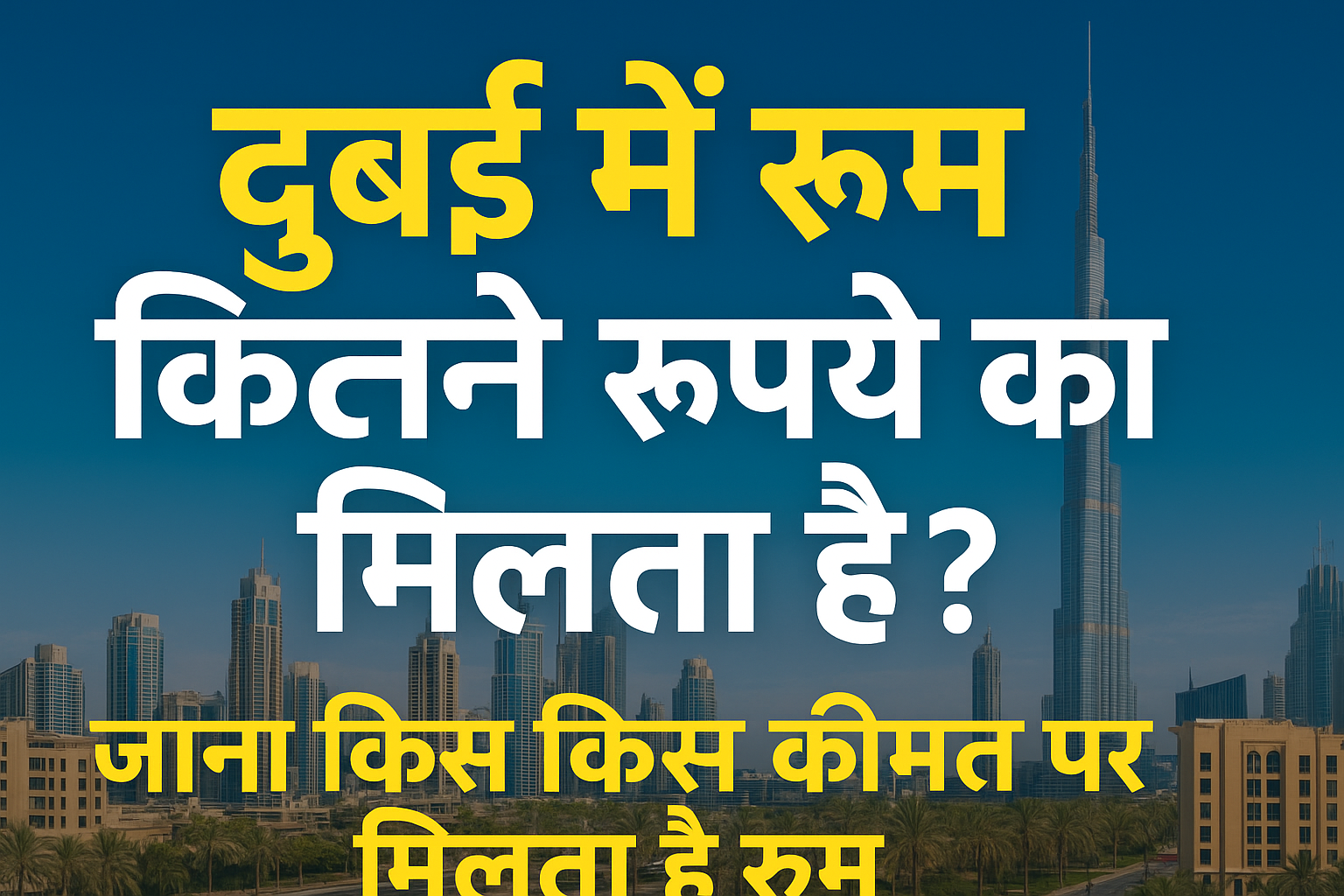 Dubai Me Room Kitne Rupees